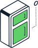 Energy-efficient refrigerator and freezer.